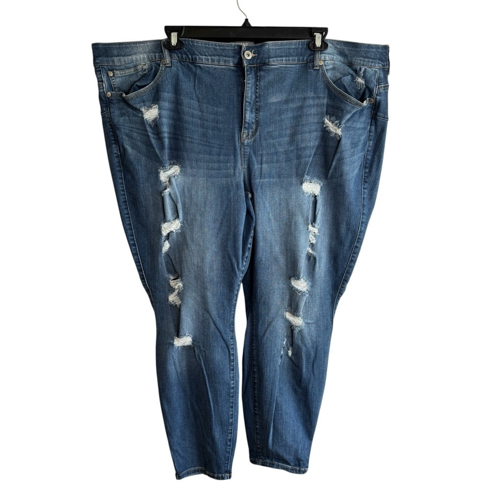 Torrid Bombshell Skinny Jeans Womens Size 30R Premium Stretch Denim Distressed